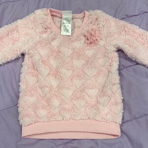 Nannette Soft Pink Heart Pattern Sweater